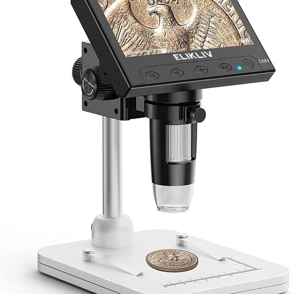 Other - Microscope, LCD Digital Coin Microscope 1000x, Coin Magnifier with 8 Adjustable